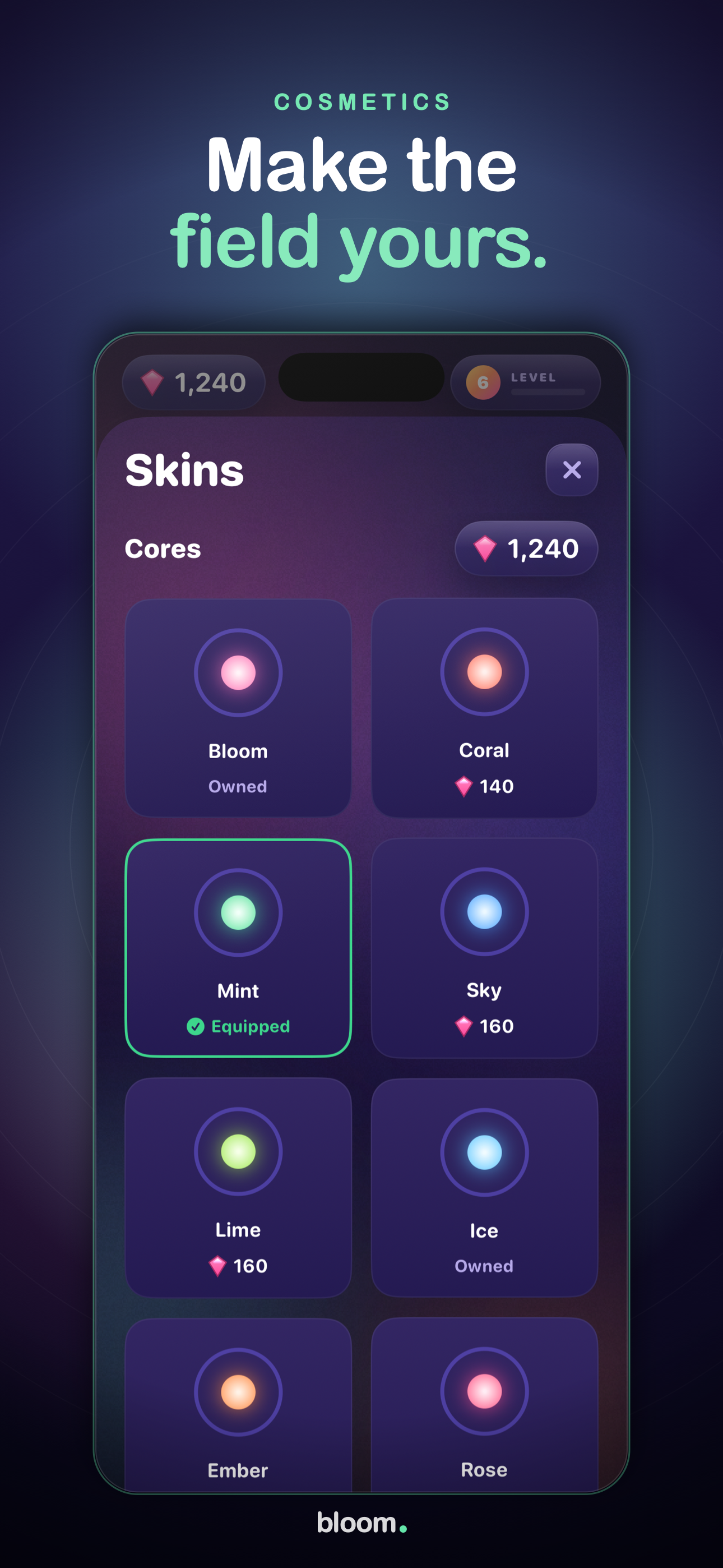 Cosmetic cores